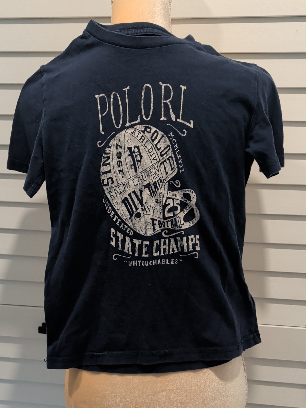 Polo by Ralph Lauren Navy Graphic State Champs Short Sleeve Tee